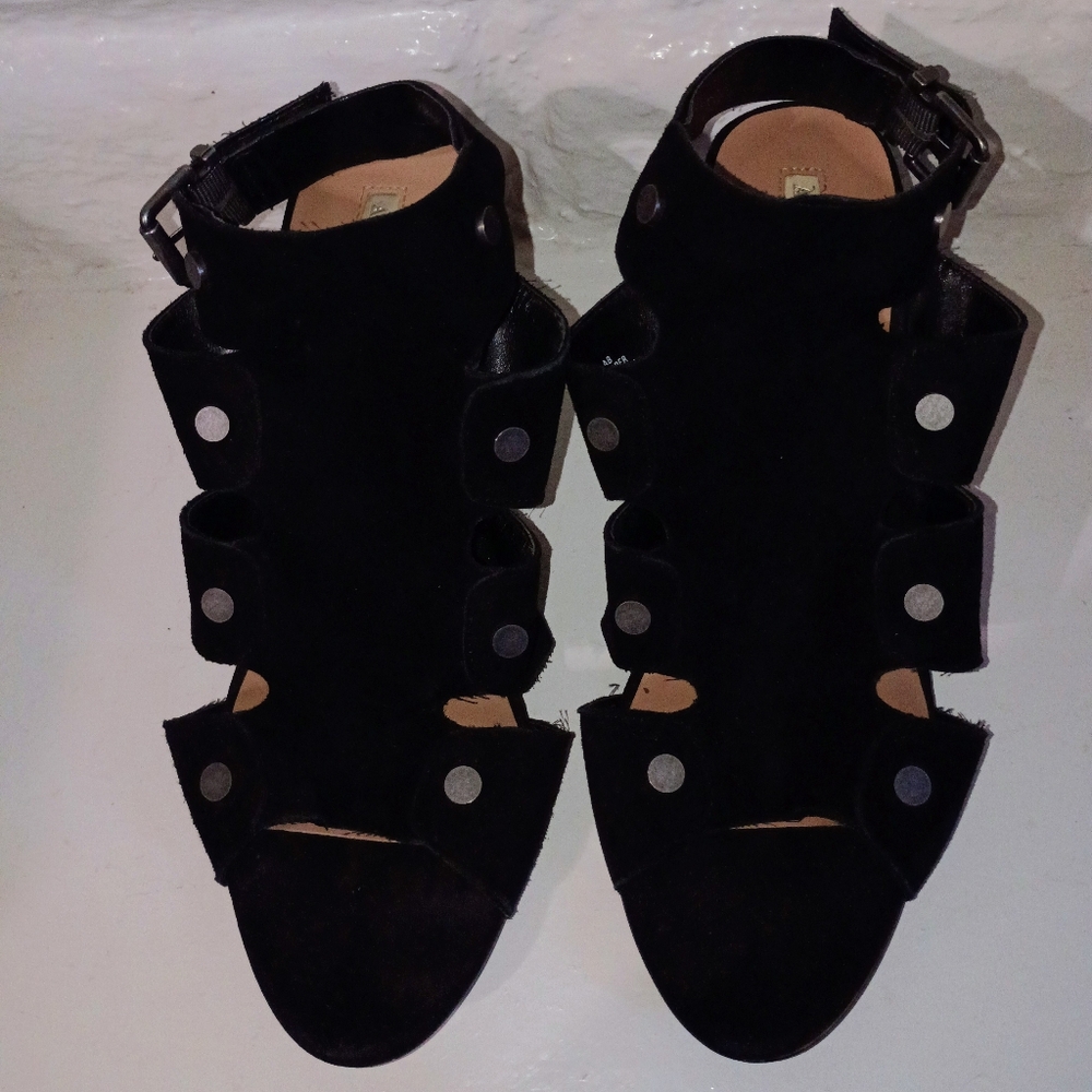 Audrey Brooke Katy Suede Studded Heels - Picture 4 of 9
